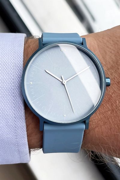 Ferrucci Unisex Wristwatch 3 Atm Waterproof Blue Color Silicone Band Aluminum Case FRE2030C4