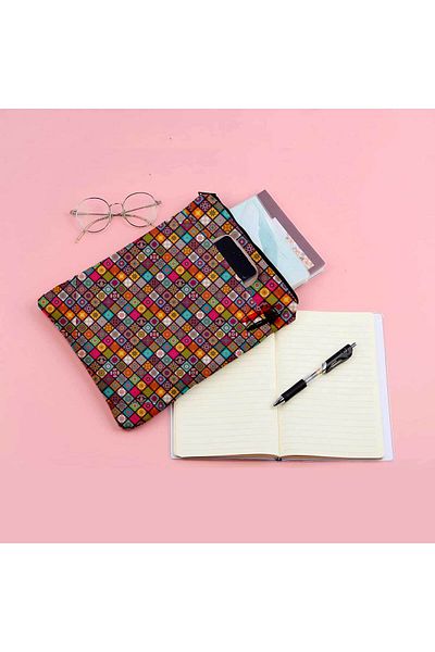 HRS 20 x 25 cm Patterned and Washable Pocket Multi-Purpose Book Bag