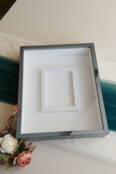 Verda Çerçeve Rama de memorie cu trandafir afumat 40x50 Cm! Cadru fără LED-uri cu secțiune foto! Rama de memorie trandafir