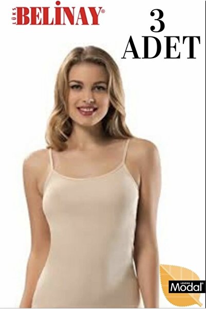 Belinay Women's 3-Pack Black String Strap Modal Soft Fabric Quality Tank Top