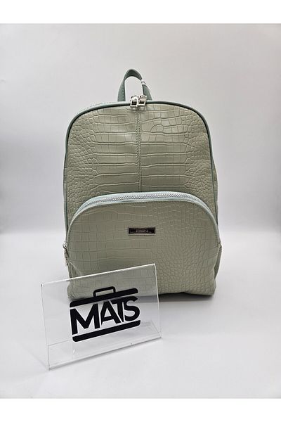 DSN Faux Leather Women's Backpack 6180 Crocodile Green