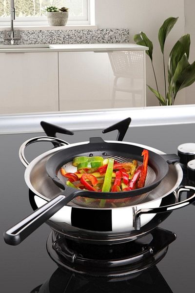 Kelepir Fırsatlar Functional Pot Hanging Handle Strainer Flour Sieve Colander