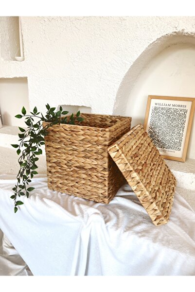 KaiHome منظم صفير الماء الخوص 32x32x31 سم - سلة الألعاب