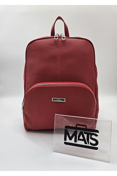 DSN Faux Leather Women's Backpack 6180 Red