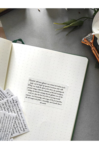 Flowery Paper Mühür Efektli Şeffaf Yazı Sticker Set - Defter ,Ajanda , Journa...