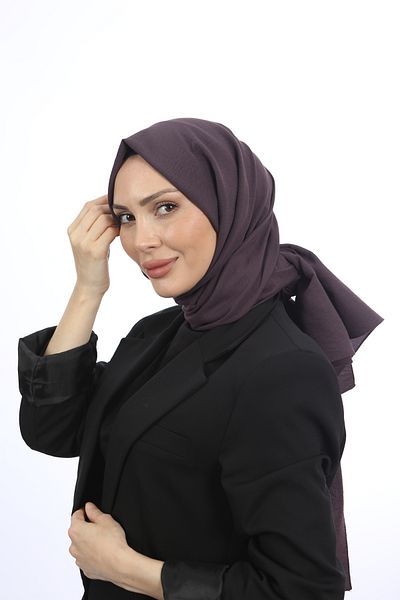 Trablus Hijab Women's Cotton Crash Jazz Shawl Plum