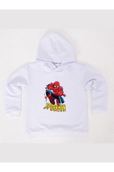 SPIDERMAN Παιδικό φούτερ από βαμβακερό ύφασμα με κουκούλα spiderman