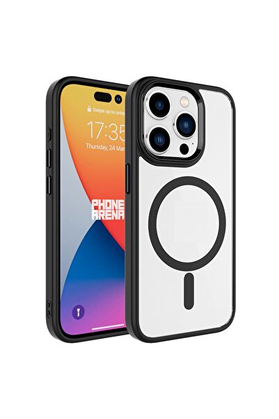 UnDePlus Apple iPhone 15 Pro Max Kılıf Krom Magsafe Silikon Kapak