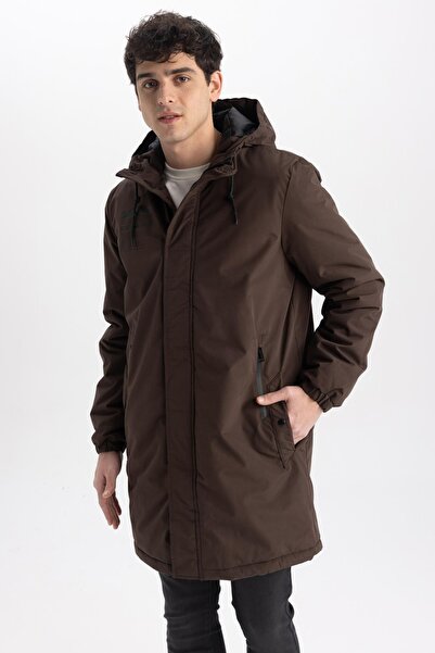 DeFacto Пальто-парку з капюшоном, що облягає фігуру