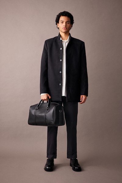 DeFacto Slim-Fit-Mantel aus Kaschmir – Stehkragen, Knopftasche, gefüttert, N5811az23au