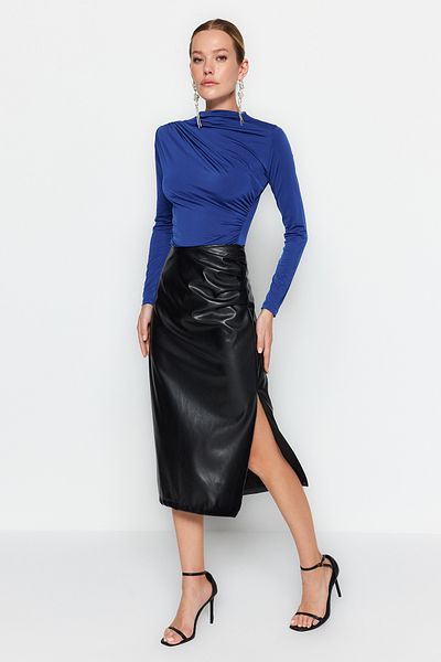 Trendyol Collection Saks karosszéria ülőgallér részletes karosszéria TPRAW24BD00008