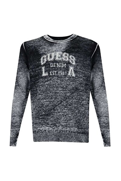 Guess Mason Printed Cn Swtr 12 Gg Men's Knitwear