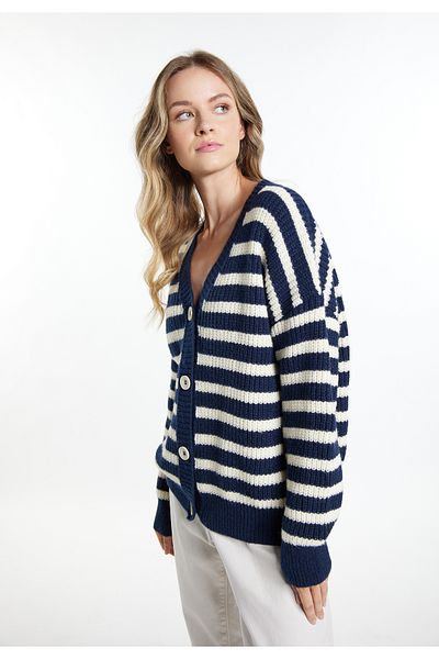 Dreimaster Strickjacke mit hoher Flatness im Vintage-Stil