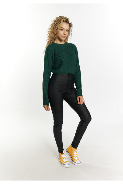 myMo Strick Cropped Pullover blonda