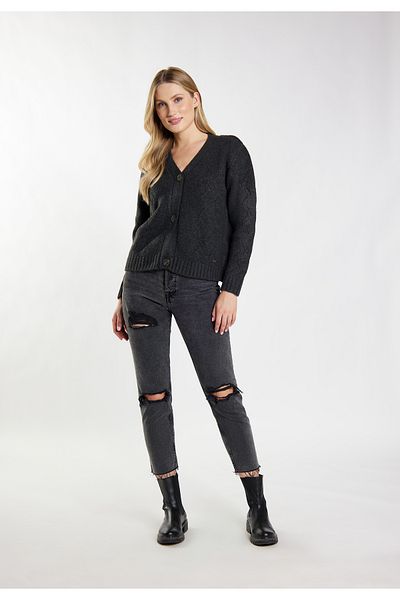 Dreimaster Vintage Strickjacke incus