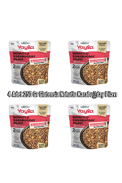 Yayla 4 Adet 250 Gr Glutensiz Nohutlu Karabuğday Pilavı Aç Isıt Ye Hazır Yemek