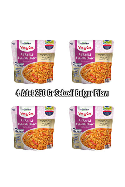 Yayla 4 Adet 250 Gr Sebzeli Bulgur Pilavı Aç Isıt Ye Hazır Yemek