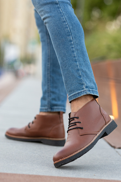 Freemax Чоловічі зимові черевики Papi Bağlı Taba