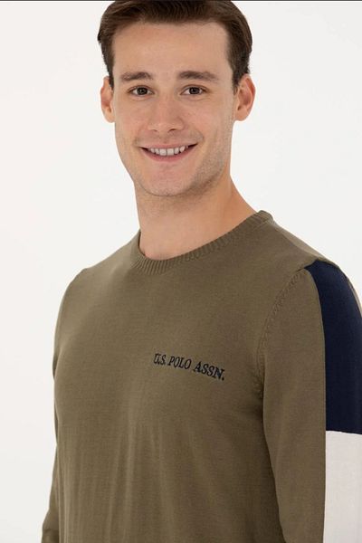 U.S. Polo Assn. Мъжки пуловер в цвят каки G081SZ0TK.000.1670219.VR027