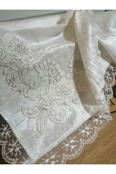 Neweste Cutie de zestre din catifea brodata din guipur Pachet de lux Promisiune de logodna Pachet de nunta Masa Masuta de cafea Capac pentru aparate 90*90cm