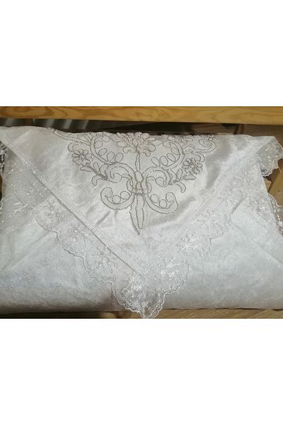 Neweste Cutie de zestre din catifea brodata din guipur Pachet de lux Promisiune de logodna Pachet de nunta Masa Masuta de cafea Capac pentru aparate 90*90cm