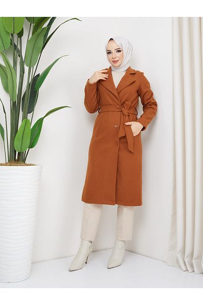 POLANGEL WOMEN BELT HIJAB CACHE COAT