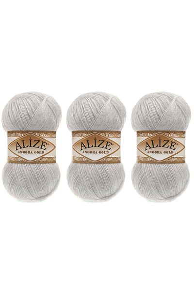 Alize Angora Gold Hand Knitting Yarn 100 gr 3 PCS