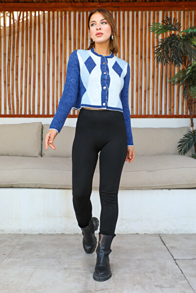 Zirve Yumuşak Dokulu Baklava Desenli Triko Hırka