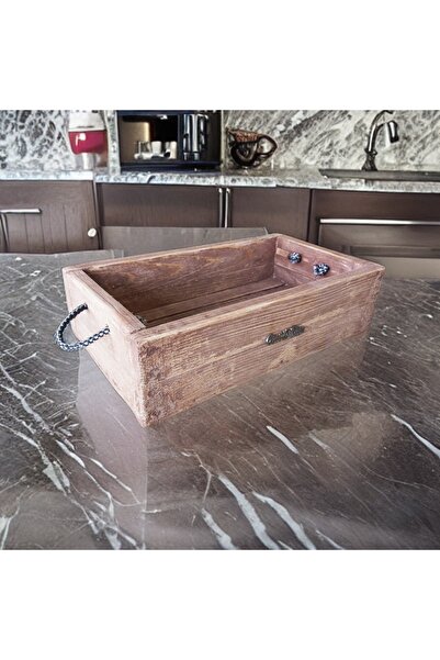 SanatUstası صندوق ديكور خشبي ريفي ومنتجات ديكور منزلي فنية عتيقة مصنوعة يدويًا