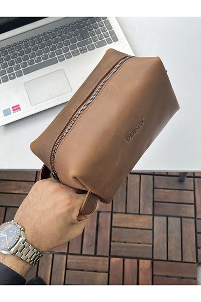 DERKON BUSY CRAZY TABA 100% GENUINE LEATHER HANDBAG