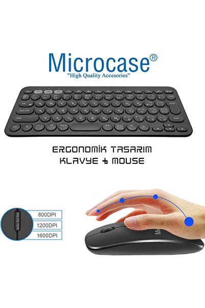 Microcase Honor Pad X9 11.5 inç Tablet İçin Bluetooth Klavye + Mouse + Tablet Standı - AL8106