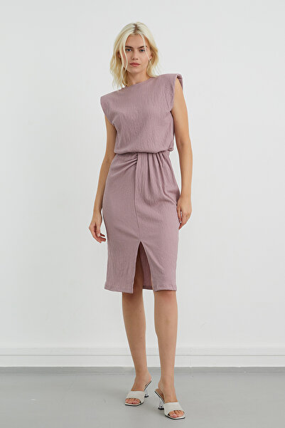 PAULMARK Fustă texturată cu talie adunată