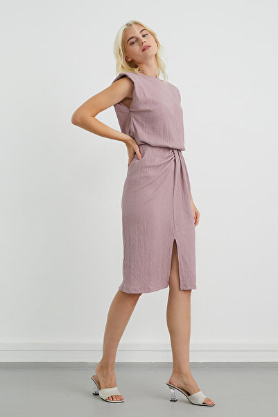 PAULMARK Fustă texturată cu talie adunată