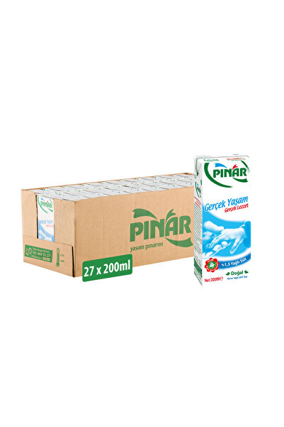 Pınar Yarım Yağlı Süt 200 ml x 27 Adet