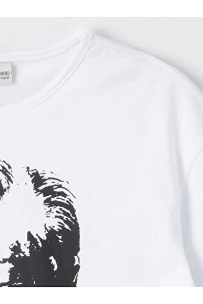 LC Waikiki LCW Kids Crew Neck Ataturk εμπριμέ κοντομάνικο μπλουζάκι για κορίτσια