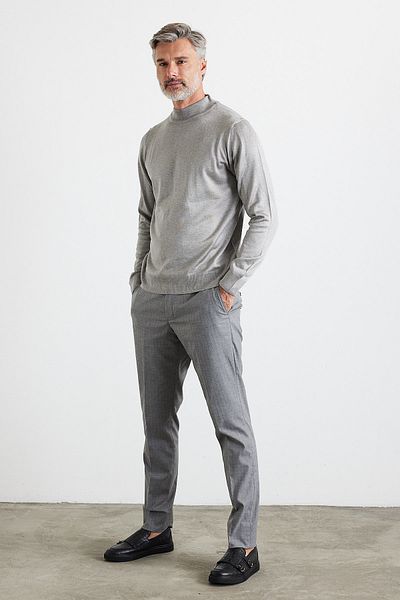 Livio Ferri Men's Standard Fit Regular Cut Half Turtleneck Sweater