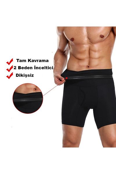 MİSTİRİK Danni Model Πλεκτό εσώρουχο κοιλιάς χωρίς ραφές Boxer Μαύρο Χρώμα