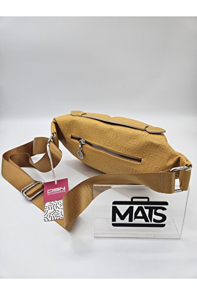 DSN Monogram Embossed Waist Bag Mustard