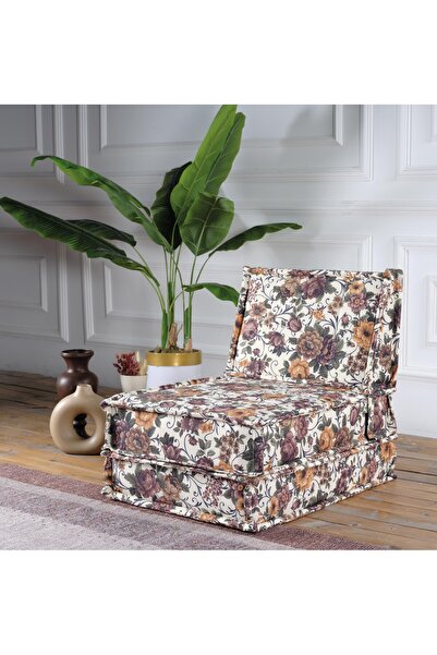 COLORMİX Tekli Katlanır Yataklı Koltuk - Minderli Puf Koltuk - Katlanabilir Y...