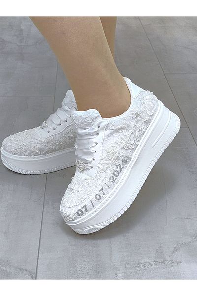 Ayakkabı Tutkusu Stilo ® Sports Bridal Shoes Evening Dress Shoes White Wedding Dress Shoes Extreme Comfortable Sports Shoes