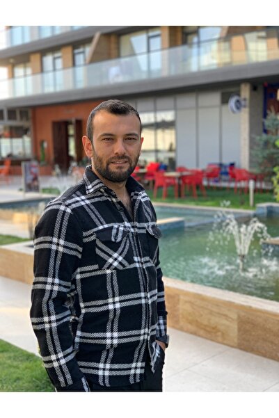 Alegante قميص حطاب أسود منقوش بأكمام طويلة وجيب مزدوج للرجال من Daily Trend