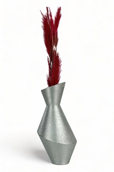 Evene Vase Small Vase Tabletop Vase Home Decoration Vase Silver Color Model 2