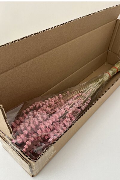 Goya Home Pembe Lavanta Gelin Buketi Aranjman Çiçeği Süslük Vazoluk Magnetlik Hediyelik Kuru Çiçek