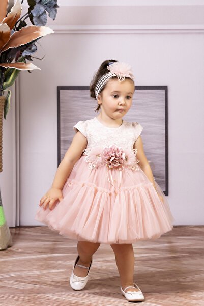 SÜSLÜ PİNK KİDS BEBEK ELBİSE