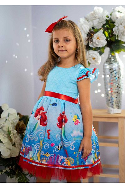 DAFİTO KİDS Rochie sirena imprimata
