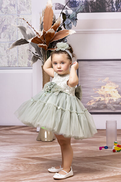 SÜSLÜ PİNK KİDS BEBEK ELBİSE