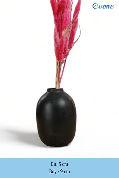 Evene Vase Small Vase Tabletop Vase Home Decoration Vase Black Color Model 6