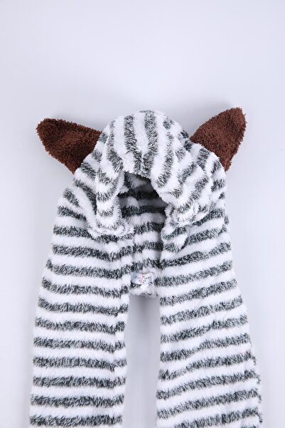 Babyhola Girl Boy Babyhola Girl Boy Plush Beanie with Ears with Pocket Gloves Winter 1300