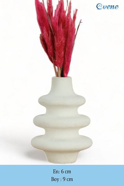 Evene Vase Small Vase Tabletop Vase Home Decoration Vase White Color Model 5