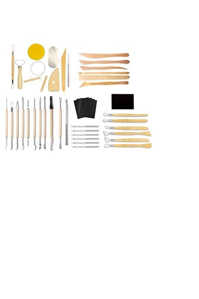 hobi market art Profesyonel Seramik Modelaj Seti 42'li Set